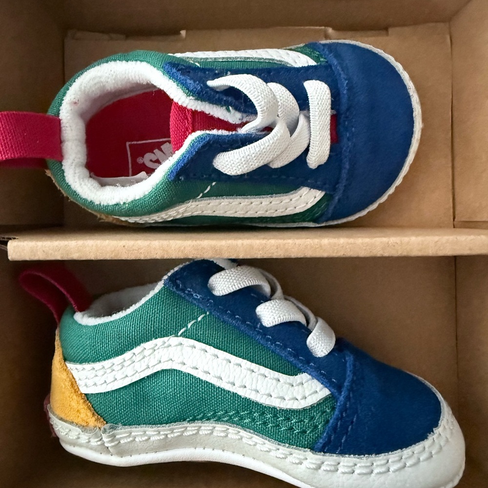 Vans, size infant 2 retro color block